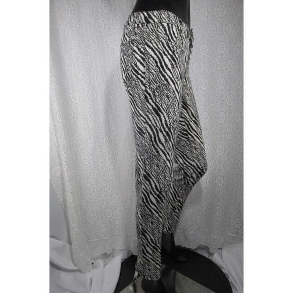 J Brand Super Skinny Zebra Jaquard Print Pants